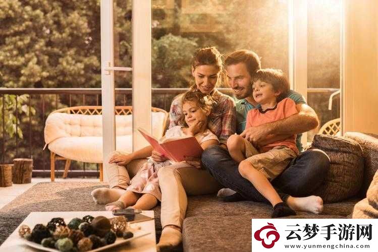 父母兒女合家歡樂閱讀