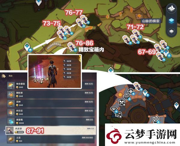 原神肉龍掌采集路線大全