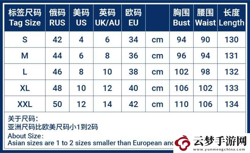 歐洲尺碼和日本尺碼美國(guó)專線