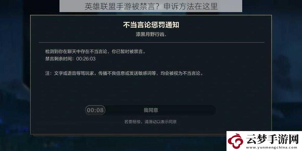 英雄聯(lián)盟手游被禁言
